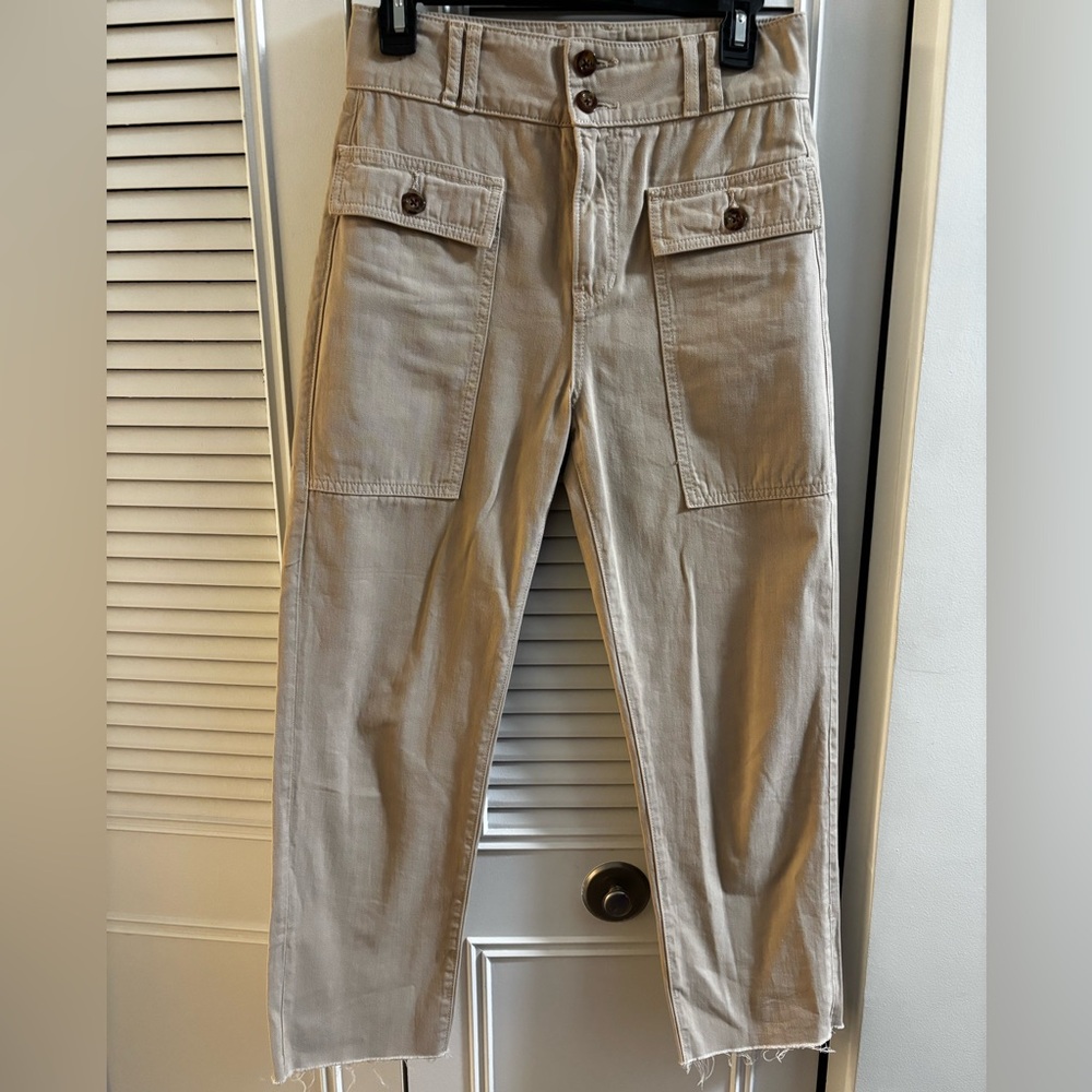 Veronica Beard Blake Raw Edge Cargo Pants sz25-0130